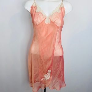 Valerie Stevens Lingerie Teddy Peach Large